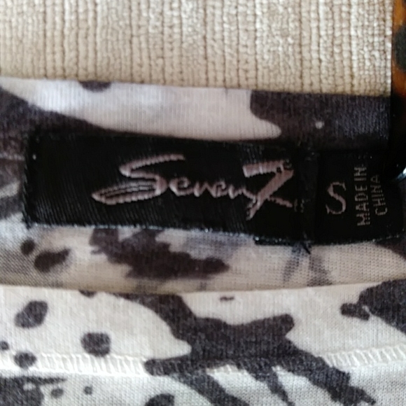 Seven 7 Heathered Glitter Open Sleeve Top S Gray - Picture 2 of 13